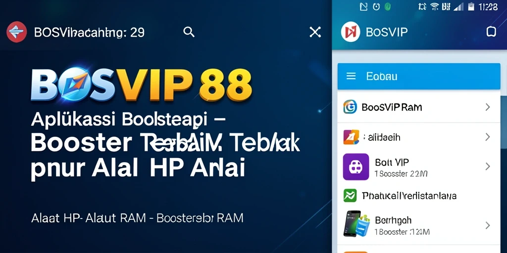 Tampilan antarmuka BOSVIP88 dengan fungsi pembersihan RAM yang mudah.