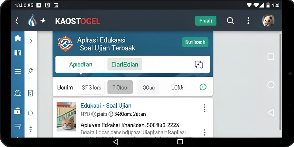 Tampilan antarmuka KAOSTOGEL yang intuitif dan menarik.