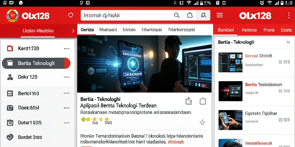 Tampilan antarmuka utama OLX128 yang menarik.